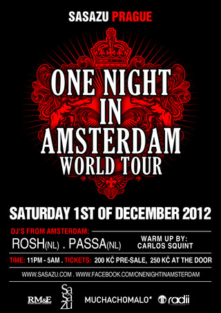 Small one night in amsterdam world tour poster 1